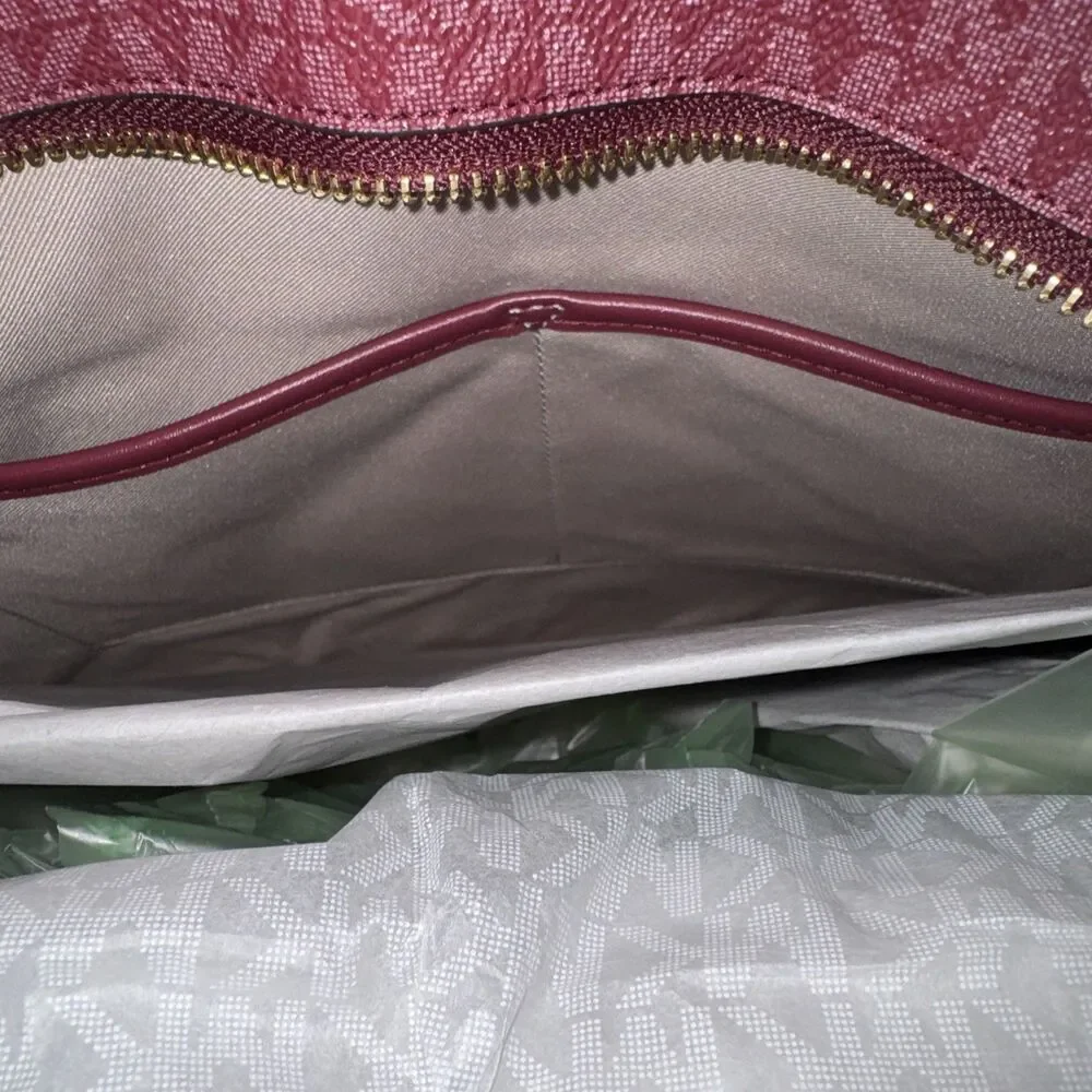 Michael Kors Mulberry Signature Quinn Large Logo TZ Tote Bag 30T5GQNT9V 17x11x4”